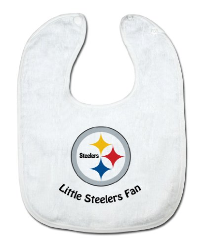 NFL Pittsburgh Steelers White Snap Bib with Team Logo