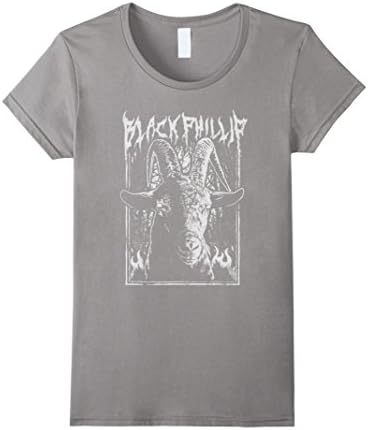 Women's Black metal phillip T-Shirt Small Slate