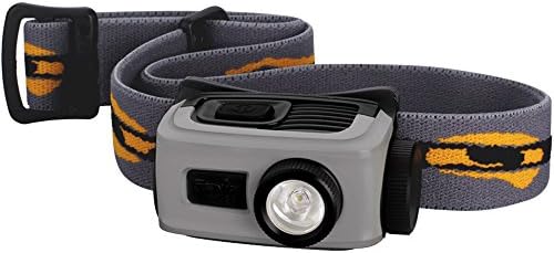 Fenix HL22 120 Lumens LED Waterproof Headlamp Torch Flashlight (Grey) with 4 AA Rechargeable Batteries & Charger + Case + Cloth