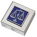 Scales of Justice Small Pill Box - Polished w/Mirror