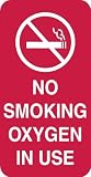 No Smoking Cigarettes sign Oxygen O2 in use for hospital or doctor office oxegen smokes stop