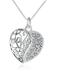 Sterling Silver "My Daughter My Love" Heart Pendant Necklace