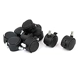 uxcell スレッドステムキャスターホイール 10mmスレッドステムコネクタ スイベルロックキャスター