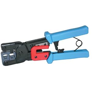 Cables To Go 19579 RJ11/RJ45 Crimping Tool with Cable Stripper (Black/Blue)
