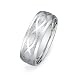 14k White Gold Custom Made 7.5 mm Comfort Fit Dome Wedding Band, w/ Celtic Knot Pattern (Sizes 5- 17)