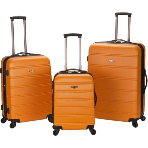 Rockland Luggage 3 Piece Carnival Hardside Spinner Set Deals