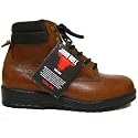 Brown Steel Toe Leather Hiking Work Boots