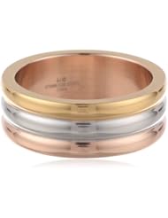 Stainless Steel with Rose and Gold Ion-Plated Ring