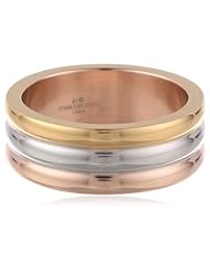 Stainless Steel with Rose and Gold Ion-Plated Ring