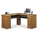 Carolina Oak L Computer Desk Carolina Oak by Sauder