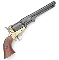 Civil War Confederate Army Revolver with Black and Antique Brass Finish - Replica of Classic Six Shot Cap and Ball Percussion Pistol Used by CSA Forces - Nice Replica Prop Gun