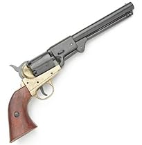 Civil War Confederate Army Revolver with Black and Antique Brass Finish - Replica of Classic Six Shot Cap and Ball Percussion Pistol Used by CSA Forces - Nice Replica Prop Gun