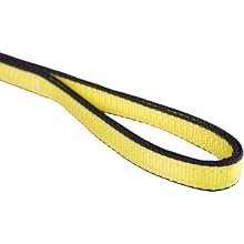 Mazzella EE4 Edgeguard Nylon Web Sling, Eye-and-Eye, Yellow, 4 Ply, Flat Eyes, Vertical Load Capacity