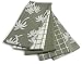 Ritz 5-Piece Egyptian Flat Kitchen Towel Set, Palm Tree Fern