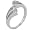 Sterling Silver Round Cut Cz Quad Split Wrap Promise Ring