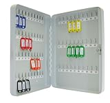 Produkt-Bild: Wedo 10256537X Schl&uuml;sselschrank 70 Haken lichtgrau pulverbeschichtetes Stahlblech 28,0x6,0x37,0 cm Sicherheitsschlo&szlig; inklusive 2 Schl&uuml;ssel