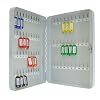 Wedo 10256537X Schlüsselschrank 70 Haken lichtgrau pulverbeschichtetes Stahlblech 28,0x6,0x37,0 cm Sicherheitsschloß inklusive 2 Schlüssel