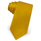 Poly Gold w pocketsquare Boys Tie by Neckties Solids - Gold Polyester