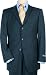 Tessori Pick Stitch & Double Vent Men's Navy Blue Super 120's Wool Suit ** 3 Buttons ** Side Vents and Pick Stitch