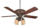Savoy House 52-810-MO-7 Monarch 4 Light 5 Blade Ceiling Fan in Ebony with Cream Marble glass