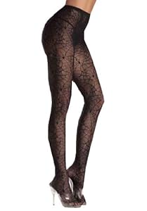 Plus Size Black Spider Web Panty Hose - Womens 18-24