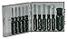 Xcelite PS121MM 11 Piece Compact Convertible Nutdriver Set with Clear Plastic Case, Black Handles