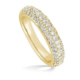 18k Yellow Gold Diamond Wedding Band.
