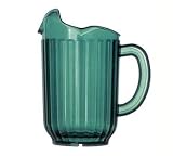Pitcher, 60 Oz., Deluxe 3-Lip, Margarita Green, Tuffex, (Top Diameter 5.75'', Bottom Diameter 3.625'