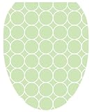 Toilet Tattoos TT-5001-O Green Bubbles Decorative Applique for Toilet Lid, Elongated