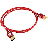 Monoprice 3ft 18Gbps Ultra Slim Series High Performance HDMI&reg; Cable w/ RedMere&reg; Technology - Red