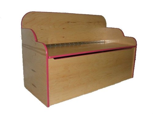 Toy Chest with Casters, Safety Hinge