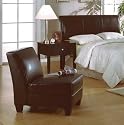 Soho Leather Match Armless Chair
