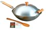 Joyce Chen Classic 14-Inch Carbon Steel Flat Bottom 4-Piece Wok Set