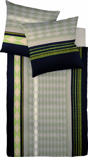 fleuresse Modern Classic Satinbettw&auml;sche mit Rei&szlig;verschluss silberner salbei 135/200 + 80/ Preisvergleich