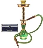 19" 2-Hose Emerald Hookah w/ Briefcase