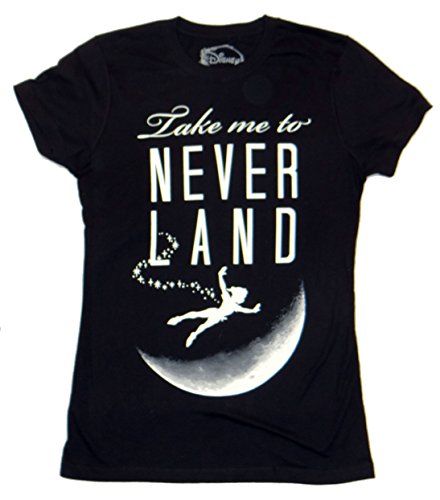 Disney Juniors Take Me To Neverland Peter Pan Moon Juniors T-shirt