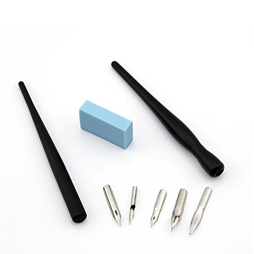 Kalevel 8pcs chrome pen nibs nib set anime pens manga p…