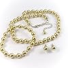 Celadon 8mm Glass Pearl Necklace, Bracelet and Earrings Set by Margot Townsend