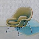 'Saarinen Womb Chair', Original Painting, Home Decor Artwork