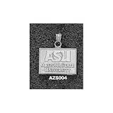 Arizona State Sun Devils Solid Sterling Silver ''ASU'' Rectangle Pendant