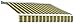 Awntech 12-Feet Destin LX with Hood Manual Retractable Acrylic Awning, 120-Inch Projection, Olive or Alpine/Tan