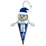 Pack of 3 NFL Indianapolis Colts Lighted Snowman Pennant Christmas Ornaments 5"