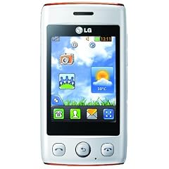 LG T300 Cookie Lite Handy(Ohne Branding, 6,1 cm (2,4 Zoll) Display, Touchscreen, 1,3 Megapixel Kamera) orange/wei�