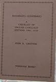 Baedeker's guidebooks : a checklist of English-language editions 1861-1939
