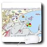 Londons Times Fish Fishing Deep Beneath Cartoons - All s Quiet on the Beach - Mouse Pads