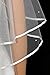 2T 2 Tier Ribbon Edge Center Gathered Rhinestone Crystal Bridal Wedding Veil