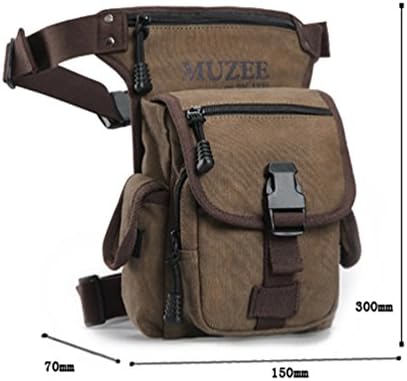 Muzee New Men's Fashionable Leg Bag Small Leisure Bag Sports Bag (brown)