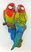 Multi Color Wall Art Parrot 3 Dimensional Hanging