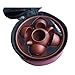 Teagas Purple Clay Travel Teaset Portable Travel Kungfu Tea Set (Consists of 1 Tea Tray 1 Teapot and 3 Cups)