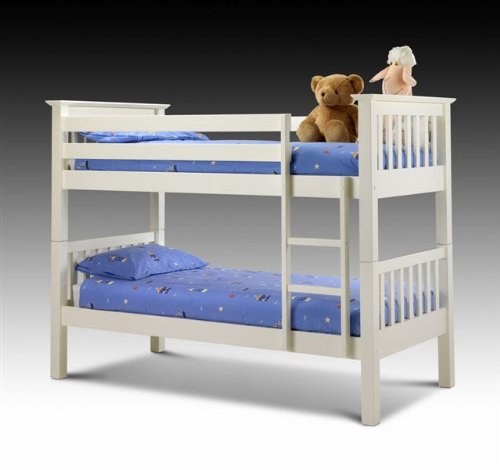 BRAND NEW 3ft Barcelona Stone White Bunk bed with 2 mattresses- IN STOCK